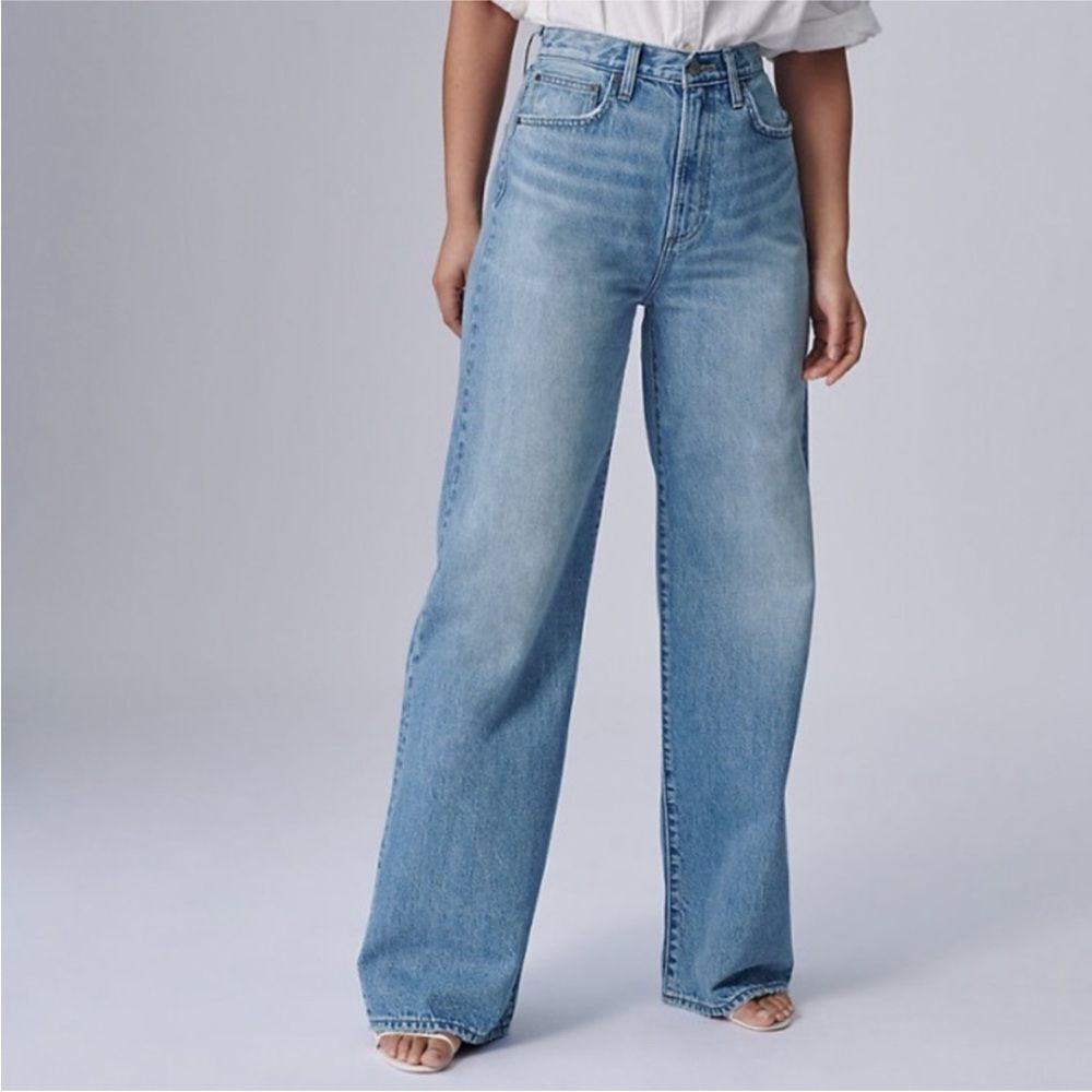 DENIM FORUM The Coco High Rise Wide Leg Jeans Size 26